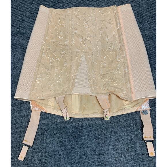 Vtg 1930s Rengo Foundations Boned Girdle Skirt Corset Shapewear B5 - Picture 1 of 10